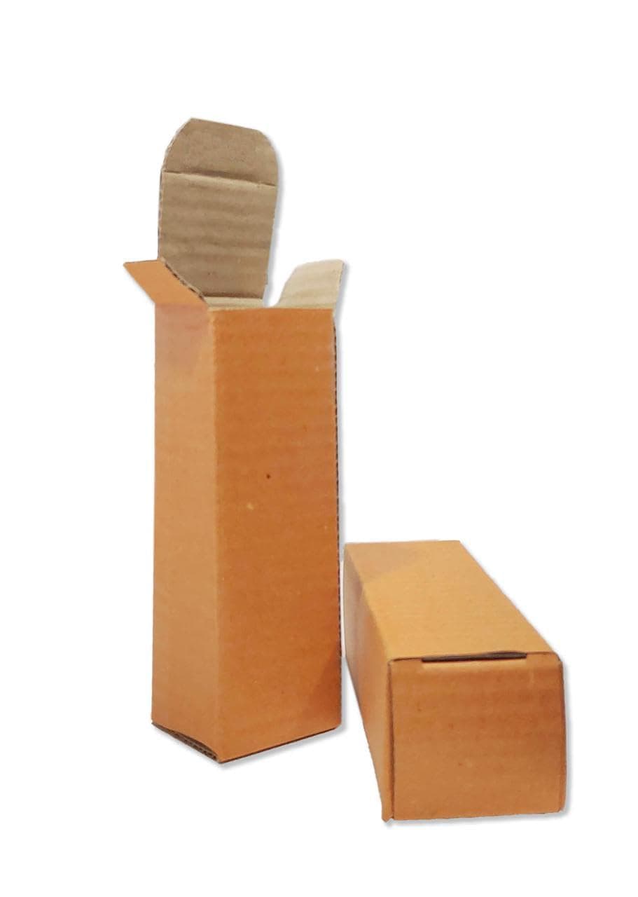 HappyNoL 2x2x6 inch Corrugated Box — 3 Ply Brown Kraft, Bottle Mailer — view 1