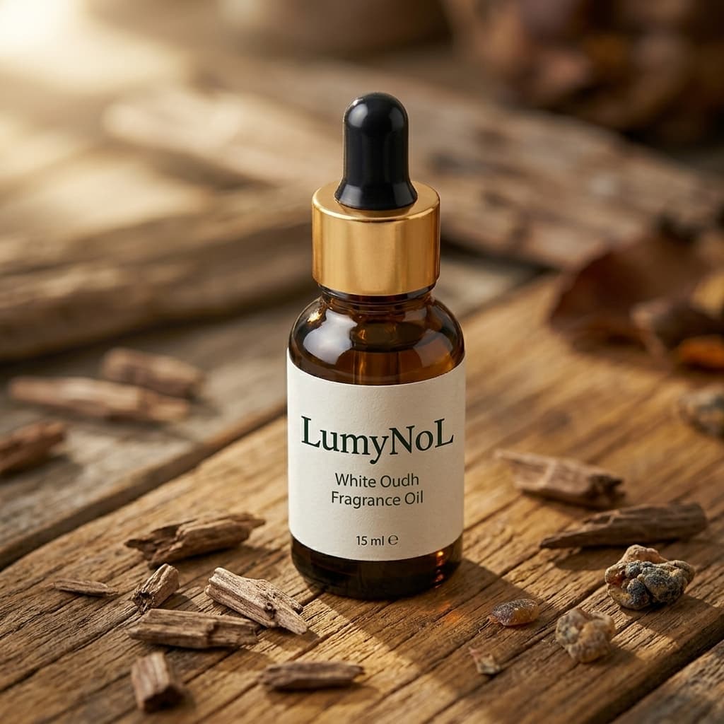 LumyNoL Fragrance Oil - White Oudh |15 ml| Aroma Oil for Home Fragrance | Best for Aromatherapy | Helps in Meditation |Used in Diffusers, Candles, Air Fresheners, Soaps,IFRA Certified