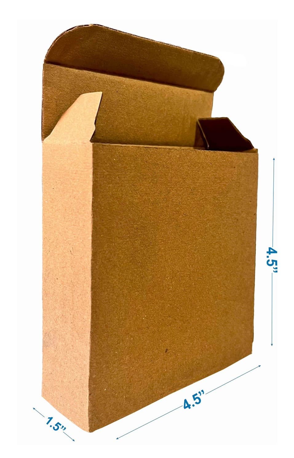 HappyNoL 4.5x4.5x1.5 inch Corrugated Box — 3 Ply Brown Kraft, Jewellery & Gift — view 1