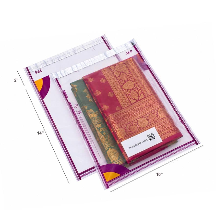 10x14 Inch Meesho Transparent Courier Bags with POD Jacket